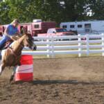 Brittany in warm ups at a local show she is riding T. 2008